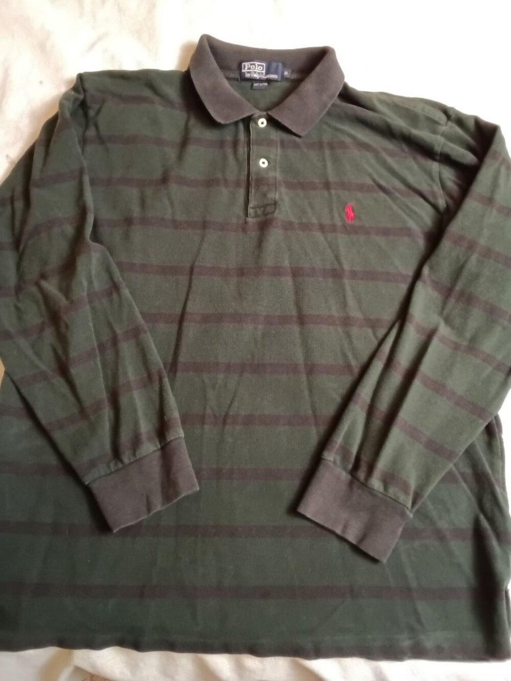 Vintage 90s Polo Ralph Lauren Shirt Long Sleeve XL Striped